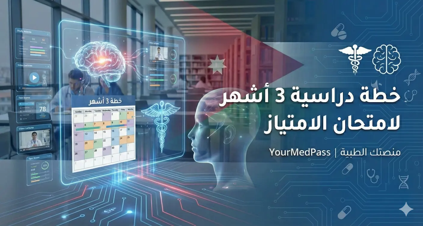 خطة دراسية 3 أشهر لامتحان الامتياز - جدول أسبوعي مفصّل